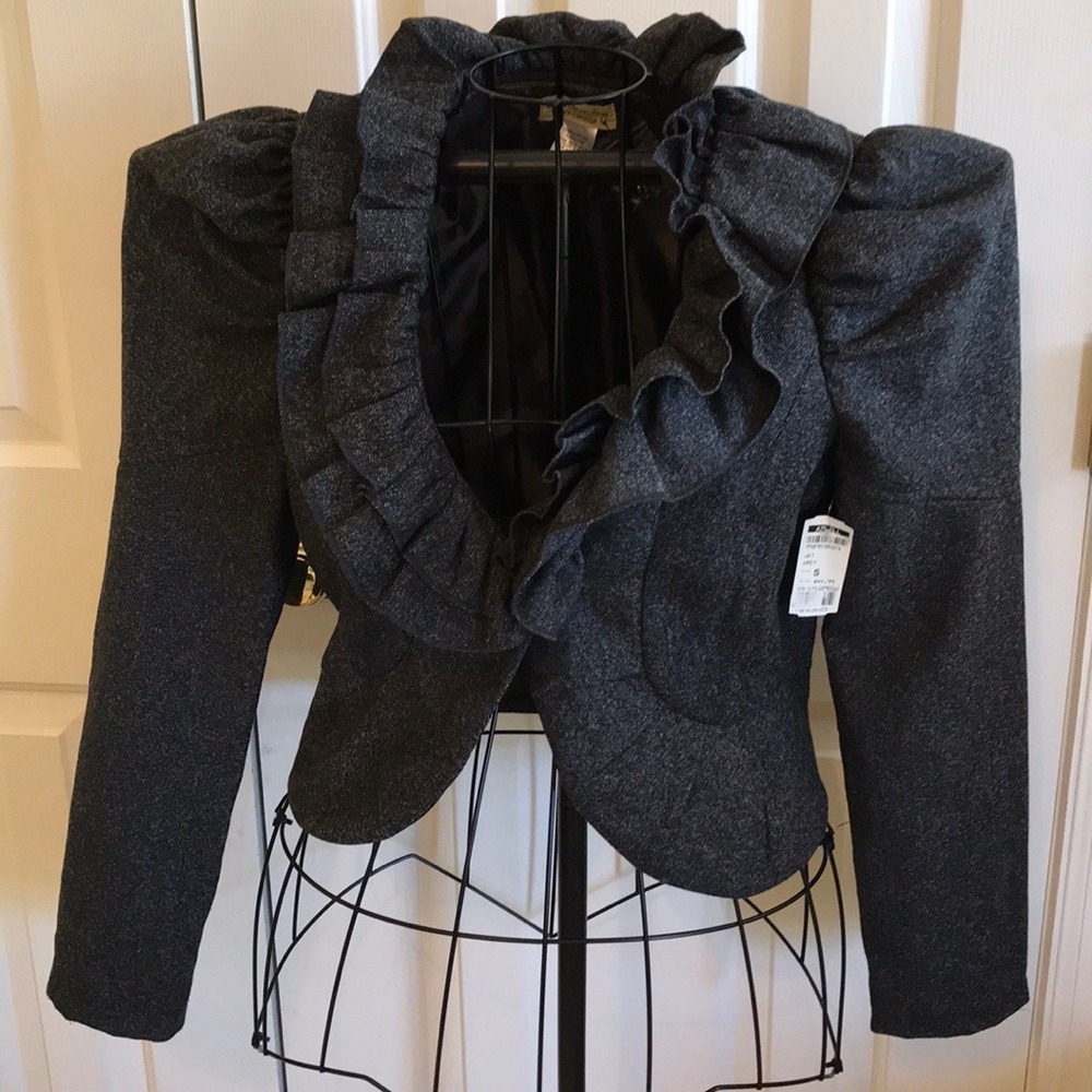 NWT Ruffle Collar Jacket